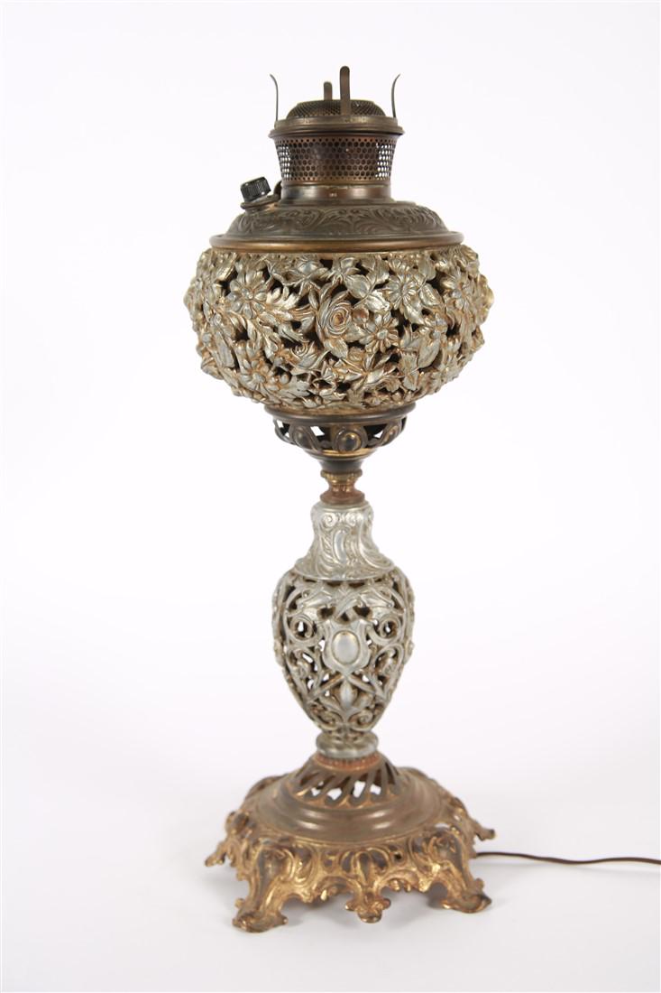 Bradley Hubbard Filigree Electric Lamp
