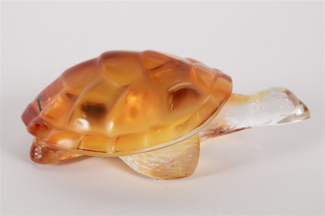 Lalique, Amber Crystal Turtle (1 of 4)