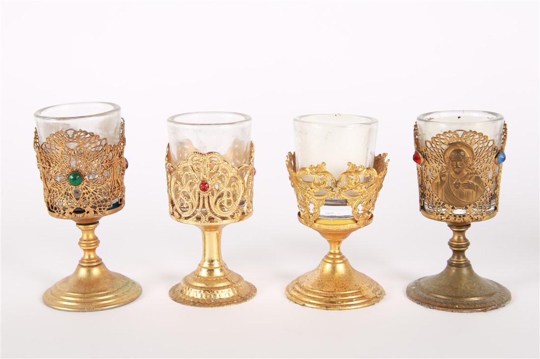 Collection of Four Brass Church Votive Stands (1 of 1)