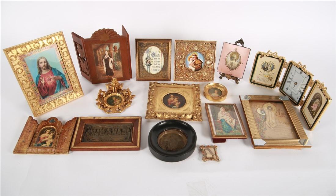 Collection of 15 Small Framed Religious Artwork (1 of 9)
