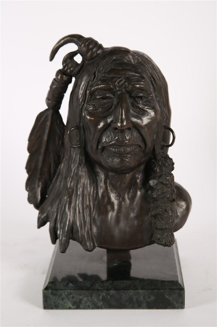 C.M. Russell, Native American Chief Bust (1 of 3)