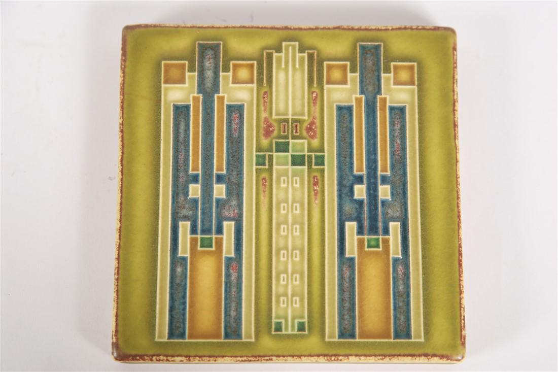 Motawi, "Avery Coonley" Frank Lloyd Wright Tile (1 of 2)