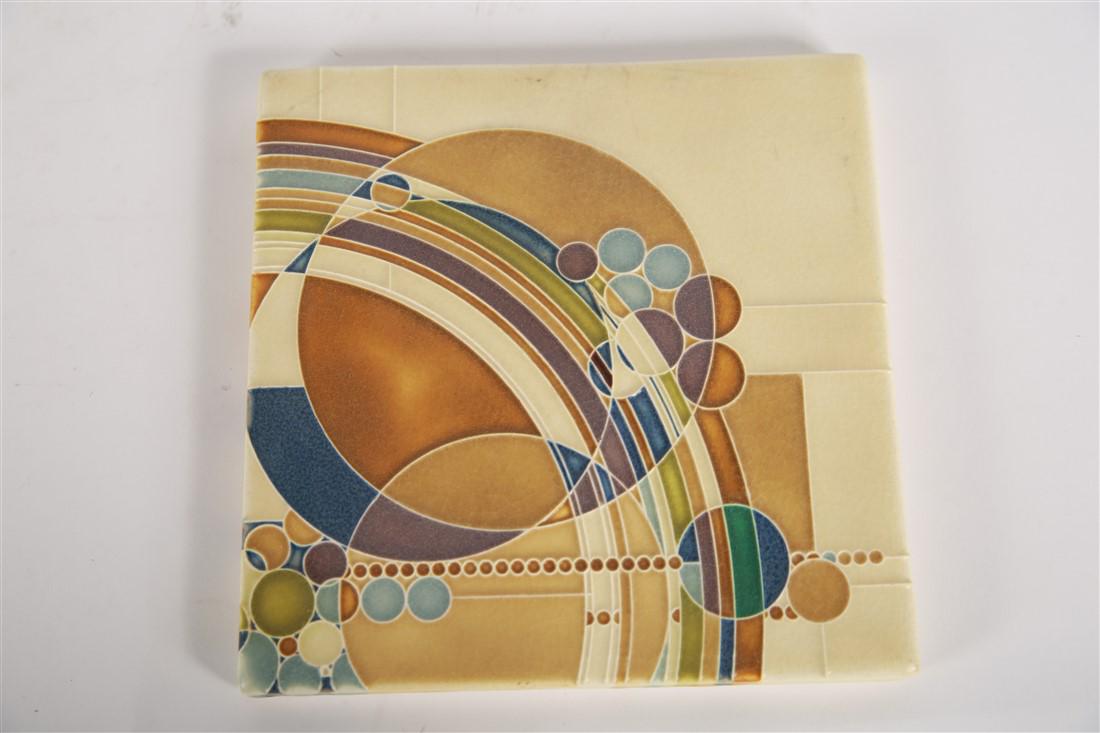 Motawi, "March Balloons" Frank Lloyd Wright Tile (1 of 2)