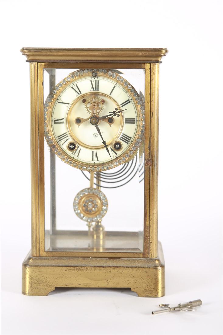 Ansonia, Rhinestone Regulator Mantel Clock (1 of 9)