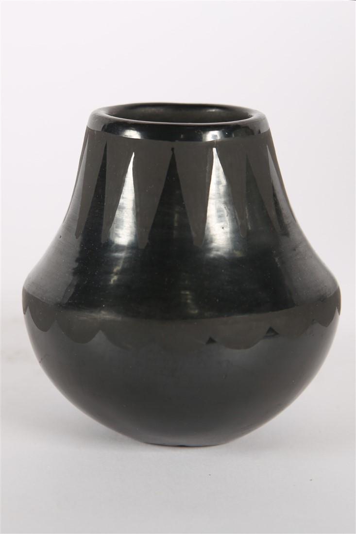 Lupita Martinez, San Ildefonso Blackware Vase (1 of 2)