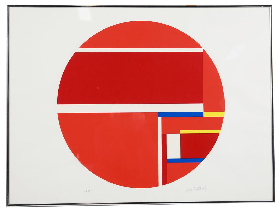 Ilya Bolotowsky, "Red Tondo" Screenprint (1 of 5)