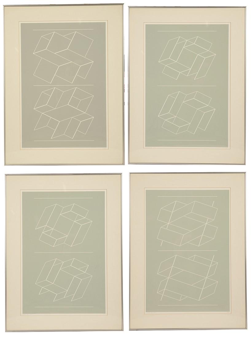 Josef Albers, "White Embossings on Gray" Prints (1 of 10)