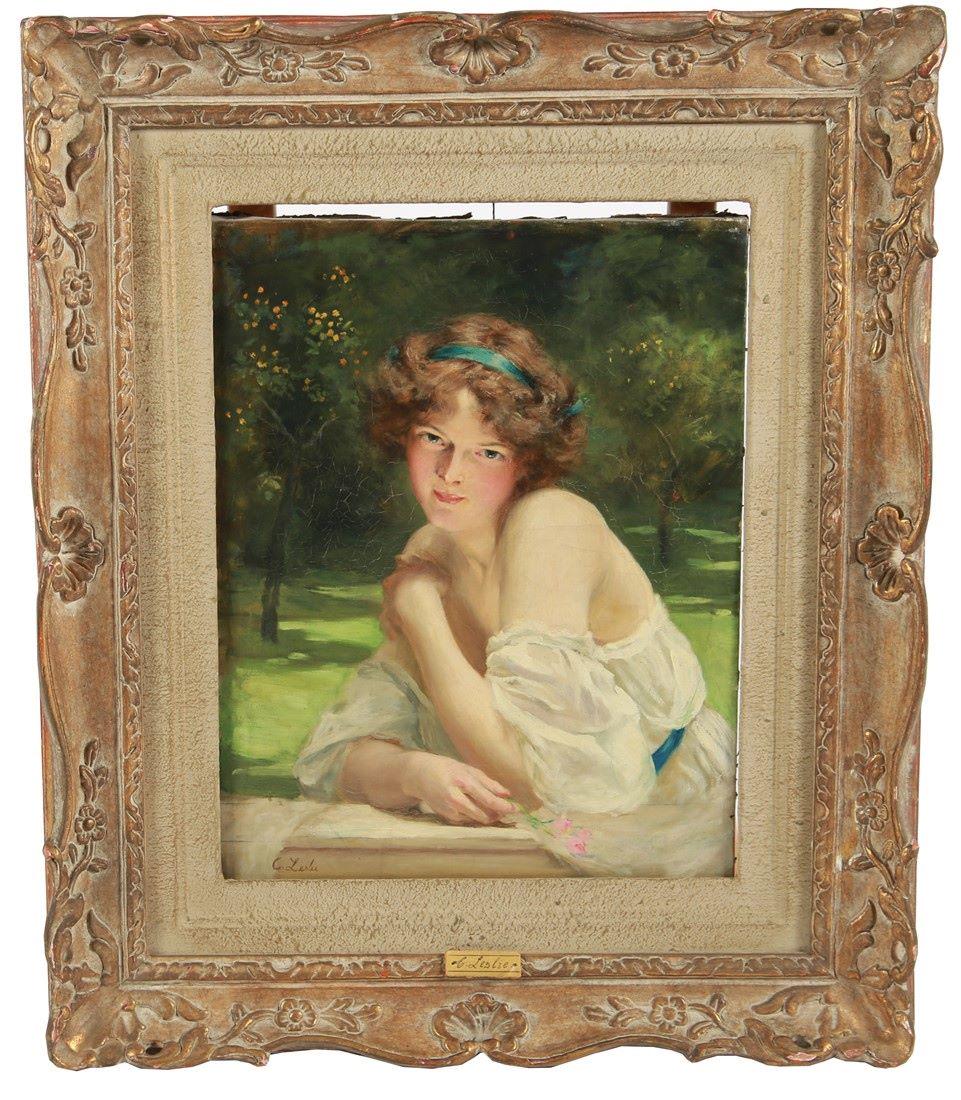 Charles Leslie, Oil on Canvas Portrait (1 of 5)