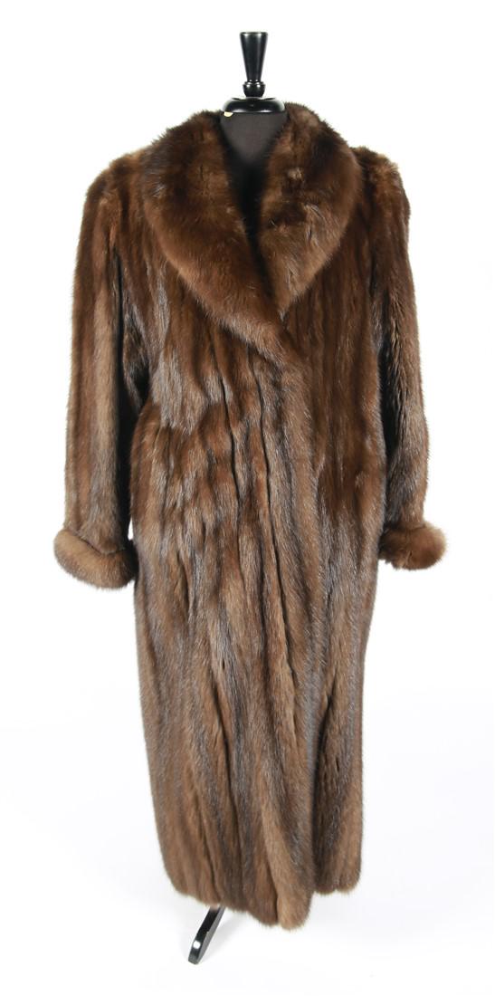 Revillon, Long Brown Fur Coat (1 of 7)