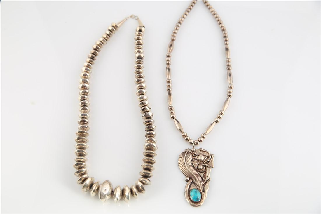 Native American Silver Necklaces, Spider Pendant (1 of 6)