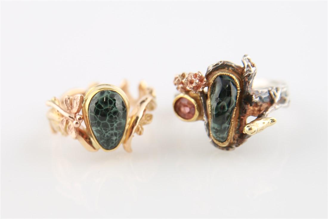 Jack Pine, Two Gold Greenstone Rings (1 of 5)