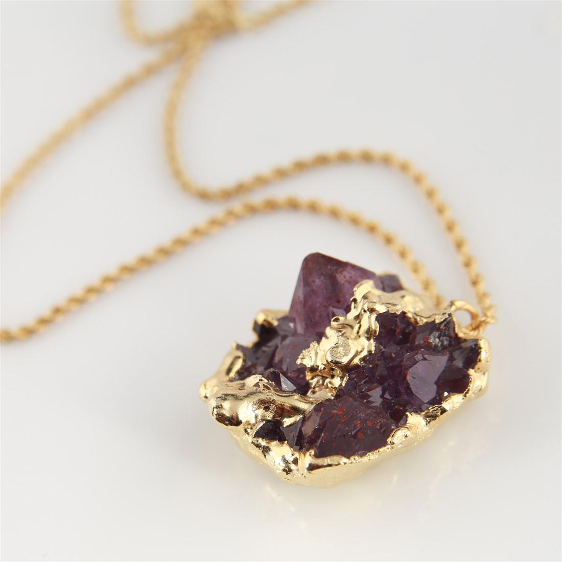 10k Yellow Gold Amethyst Pendant with 14k Chain (1 of 4)