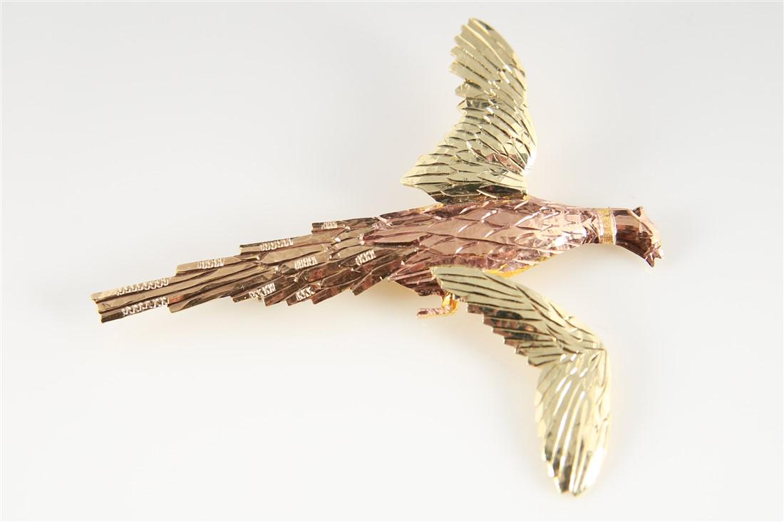 Landstroms JCO, Black Hills Gold Pheasant Brooch (1 of 5)