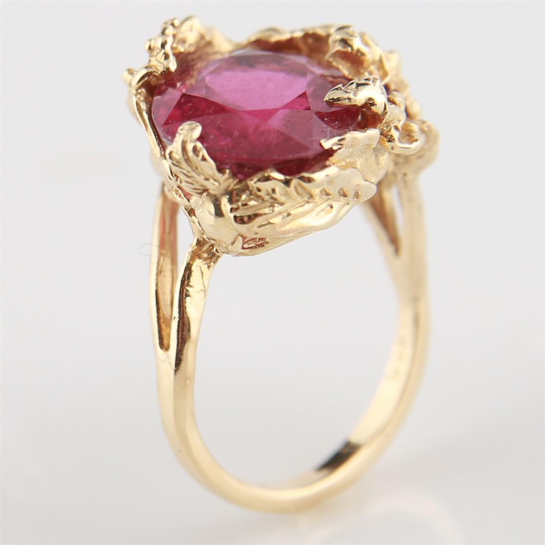 14k Yellow Gold, Pink Tourmaline Ring (1 of 4)