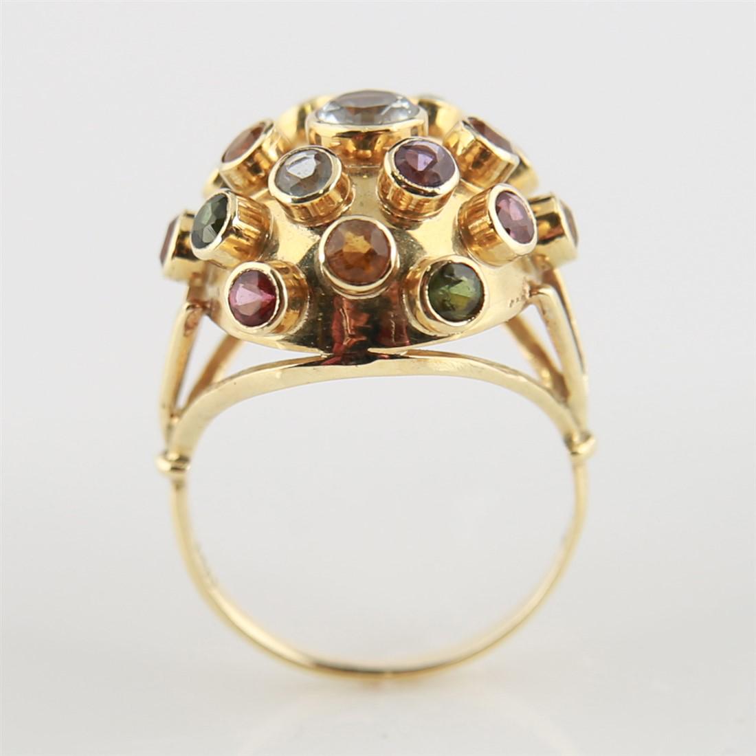 14k Yellow Gold Multi-Gemstone Sputnik Ring (1 of 4)