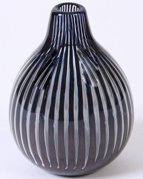 Orrefors Ariel Vase Designed by Edvin Ohrstrom: Orrefors Ariel glass vase. Danish, circa 1957. Designed by Edvin Ohrstrom. Signed and numbered "485 F". Height 6 3/4".