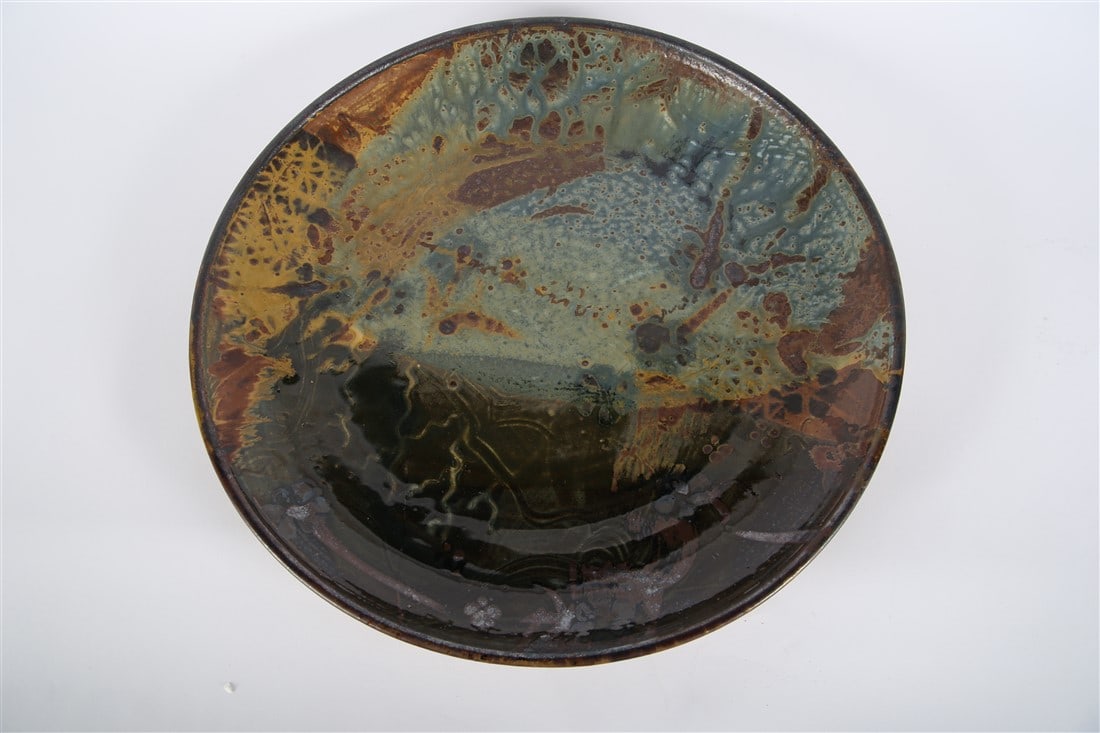 John Glick for Plum Tree Pottery, Glazed Charger (1 of 4)