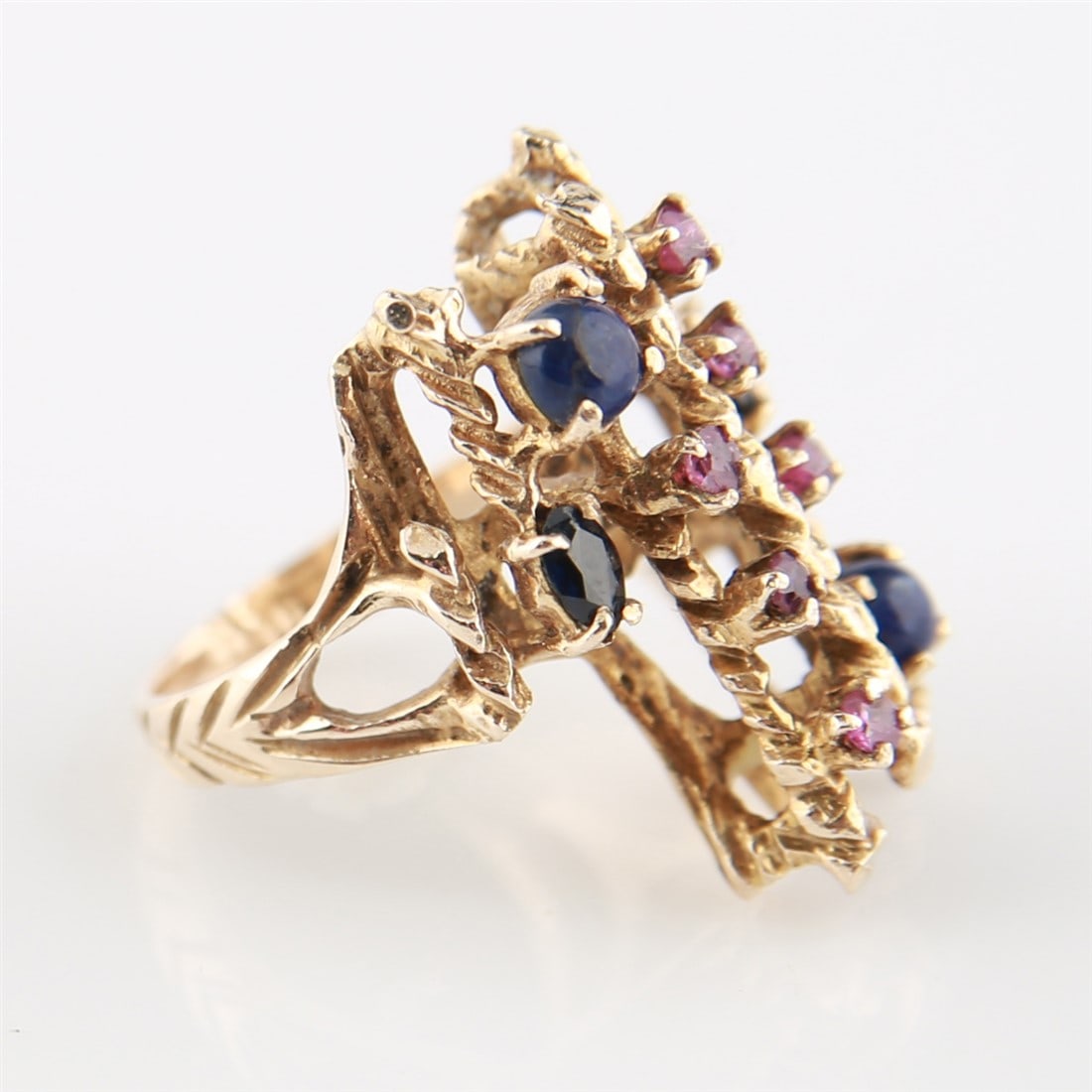 14k Yellow Gold Abstract Modern Ring (1 of 3)