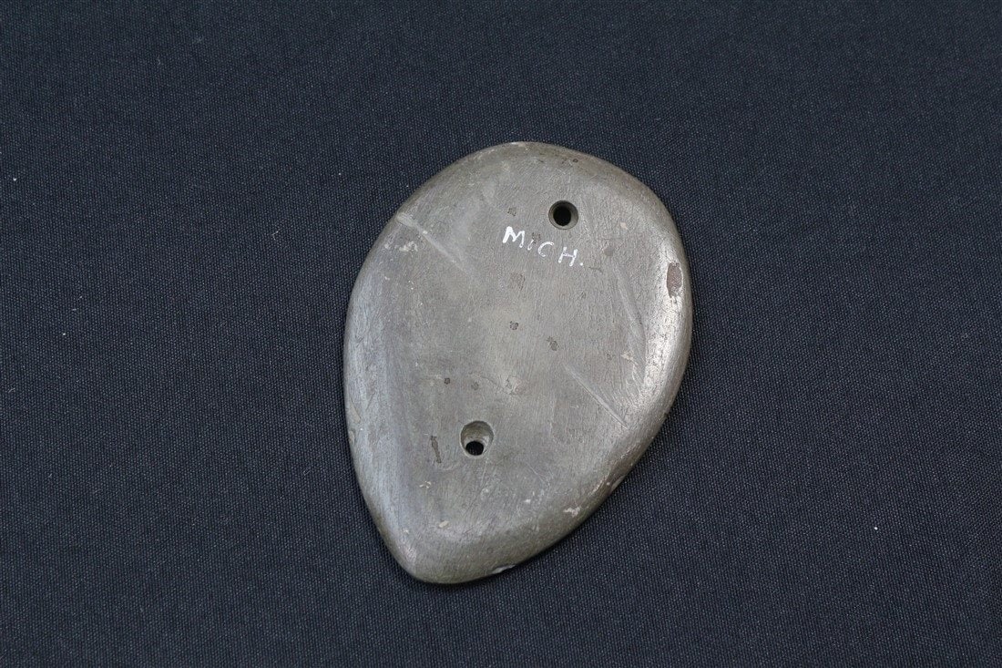 Gorget: 4 1/8" x 3 1/8". Michigan.