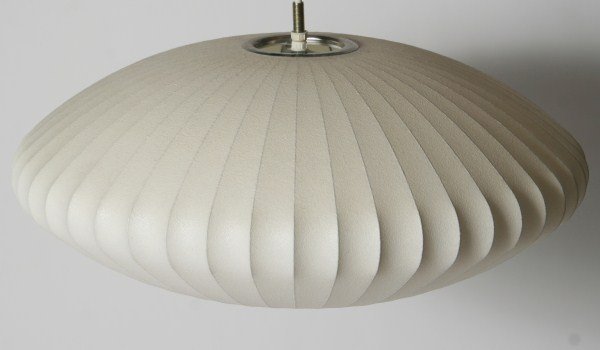 Contemporary Bubble Light by George Nelson: Contemporary Bubble light. Designed by George Nelson. American, 21st century. Made by Modernica. Height 9", diameter 25"