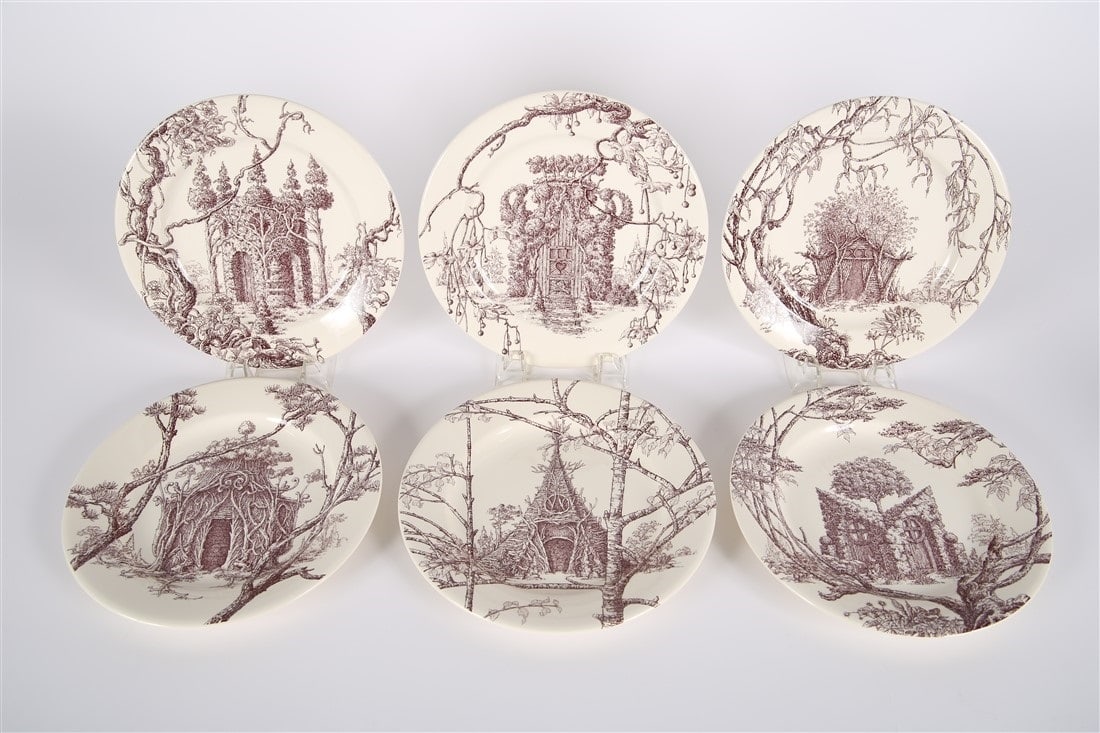 Hermes, Set of Six "Les Maisons Enchantees" Plates (1 of 10)