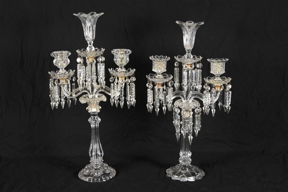 Two Cut Glass Candelabra (1 of 8)