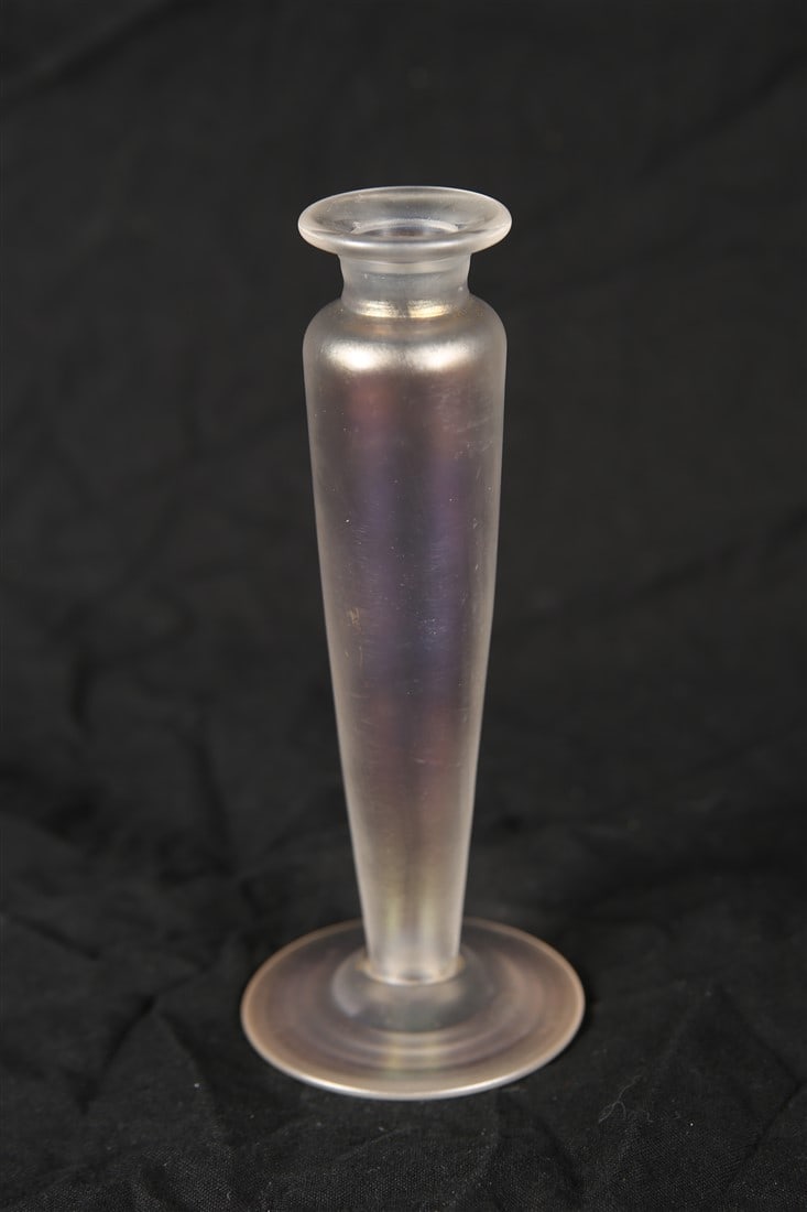 Steuben, Frosted Iridescent Cologne Bottle (1 of 2)