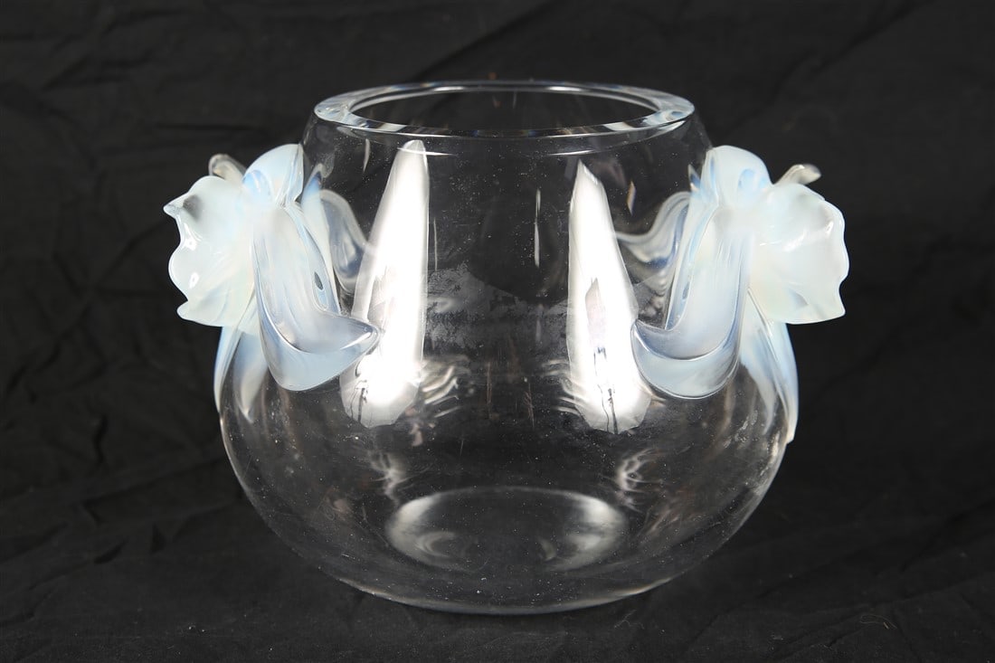 Lalique, "Orchidee" Opalescent Vase (1 of 5)