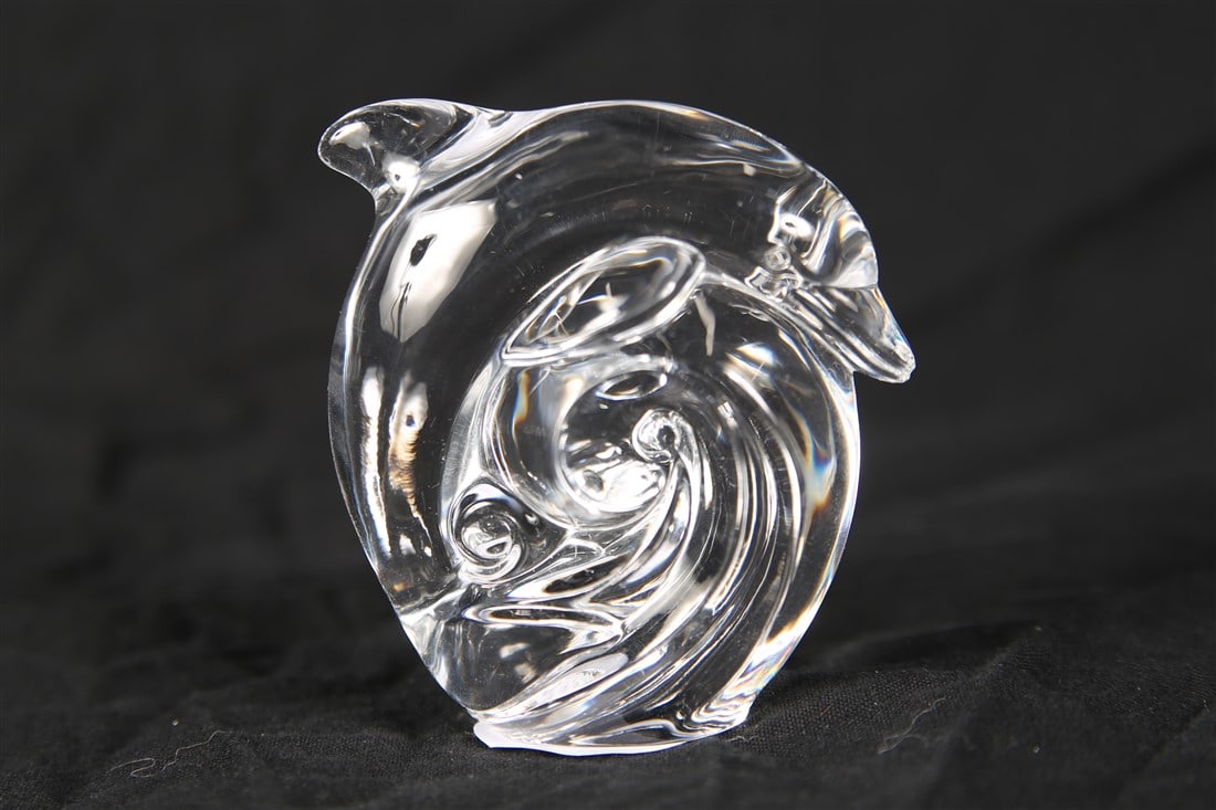 Steuben, "Dolphin" Hand Cooler (1 of 3)