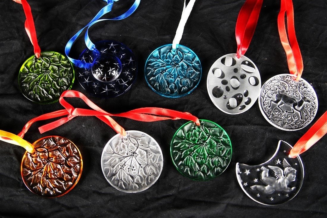 Lalique, Collection of Nine Christmas Ornaments (1 of 10)