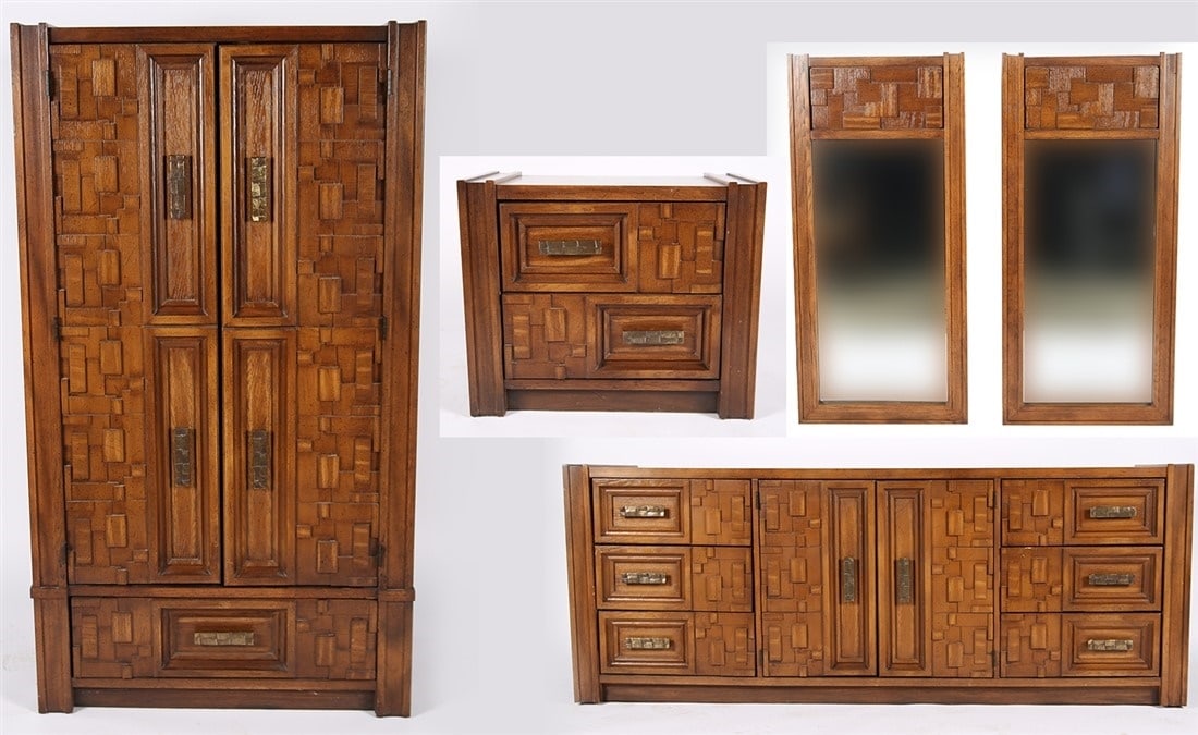 Five-Piece Brutalist Style Bedroom Set (1 of 9)