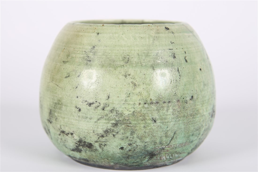 Green Glaze Raku Vase (1 of 3)