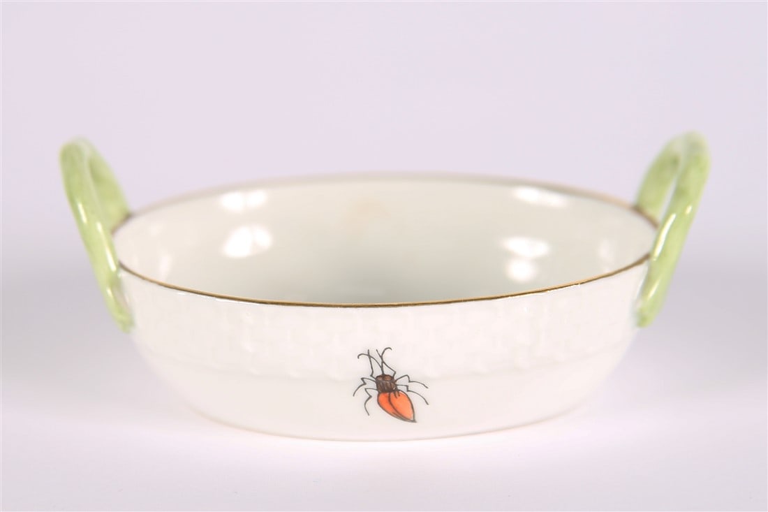 Herend Porcelain, "Rothschild Bird" Small Basket (1 of 7)