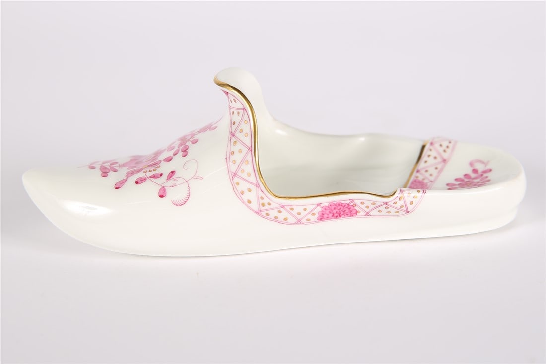 Meissen, Porcelain Red Floral Slipper (1 of 5)