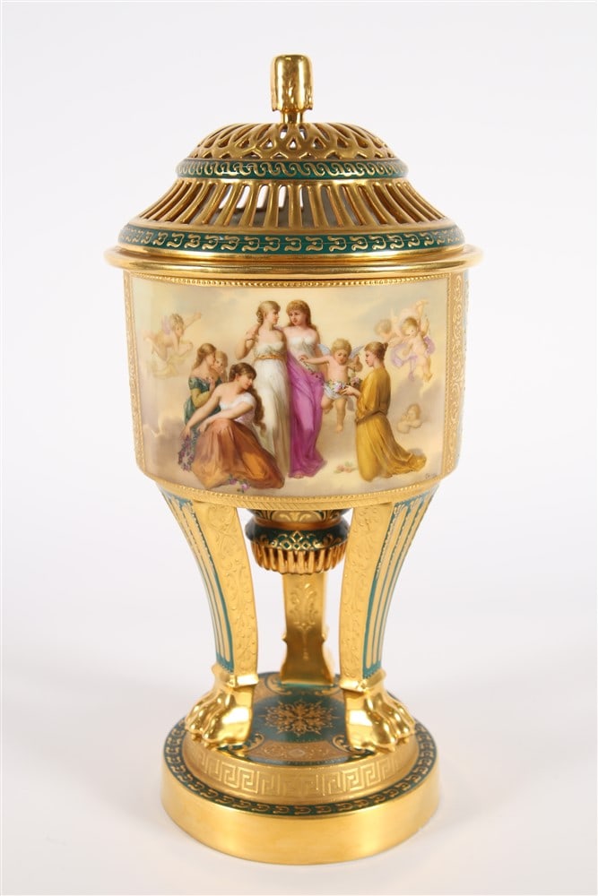 Oscar Schlegelmilch, Porcelain Lidded Urn (1 of 9)