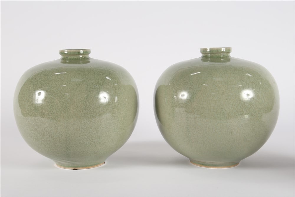 Maitland-Smith, Two Celadon Vases (1 of 3)