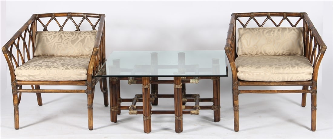 McGuire, Three Piece Bamboo Furniture Set (1 of 10)