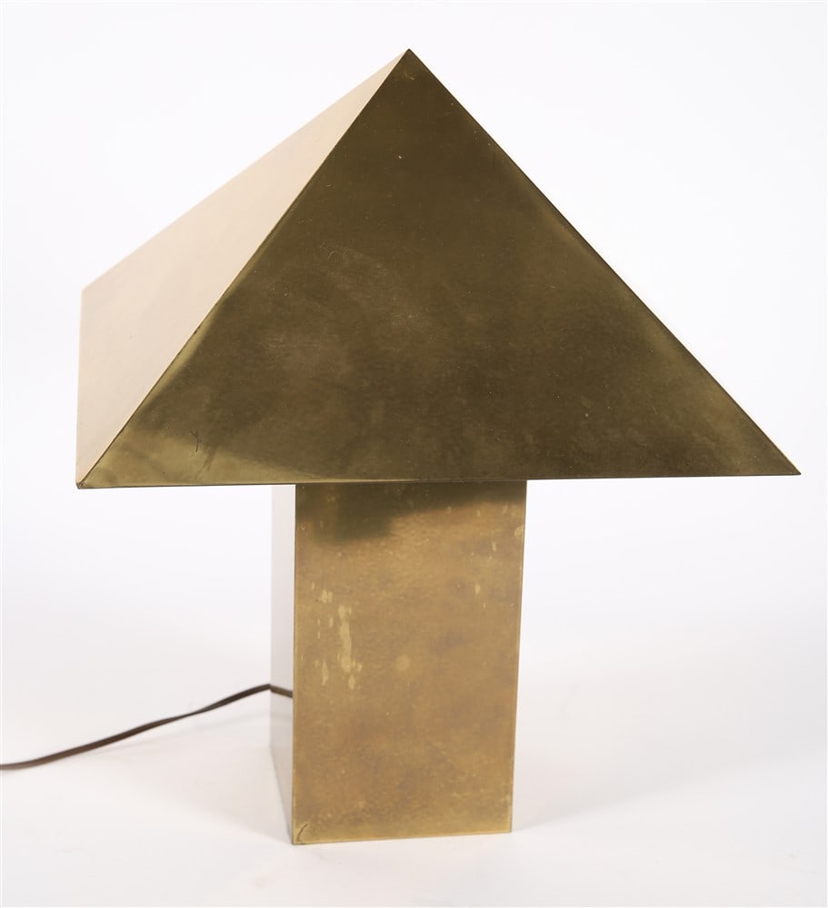 Chapman, Brass Pyramid Table Lamp (1 of 6)