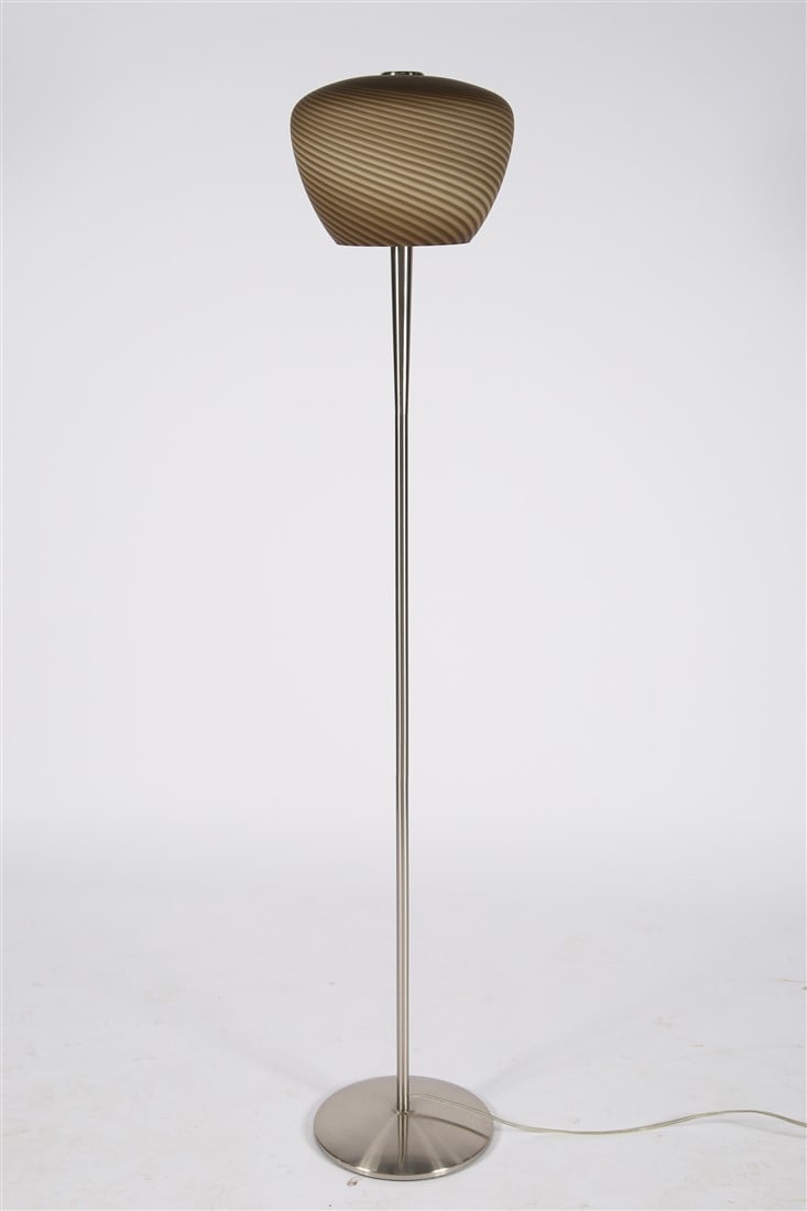 Swirled Glass Shade Floor Lamp (1 of 5)