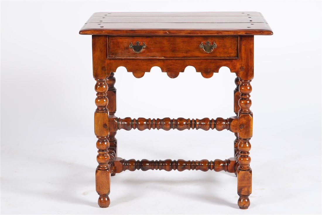 Theodore Alexander, Contemporary Walnut Side Table (1 of 5)