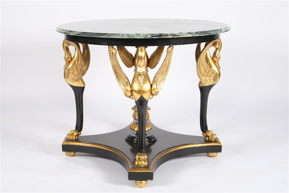 Contemporary Marble Swan Foyer Table (1 of 6)