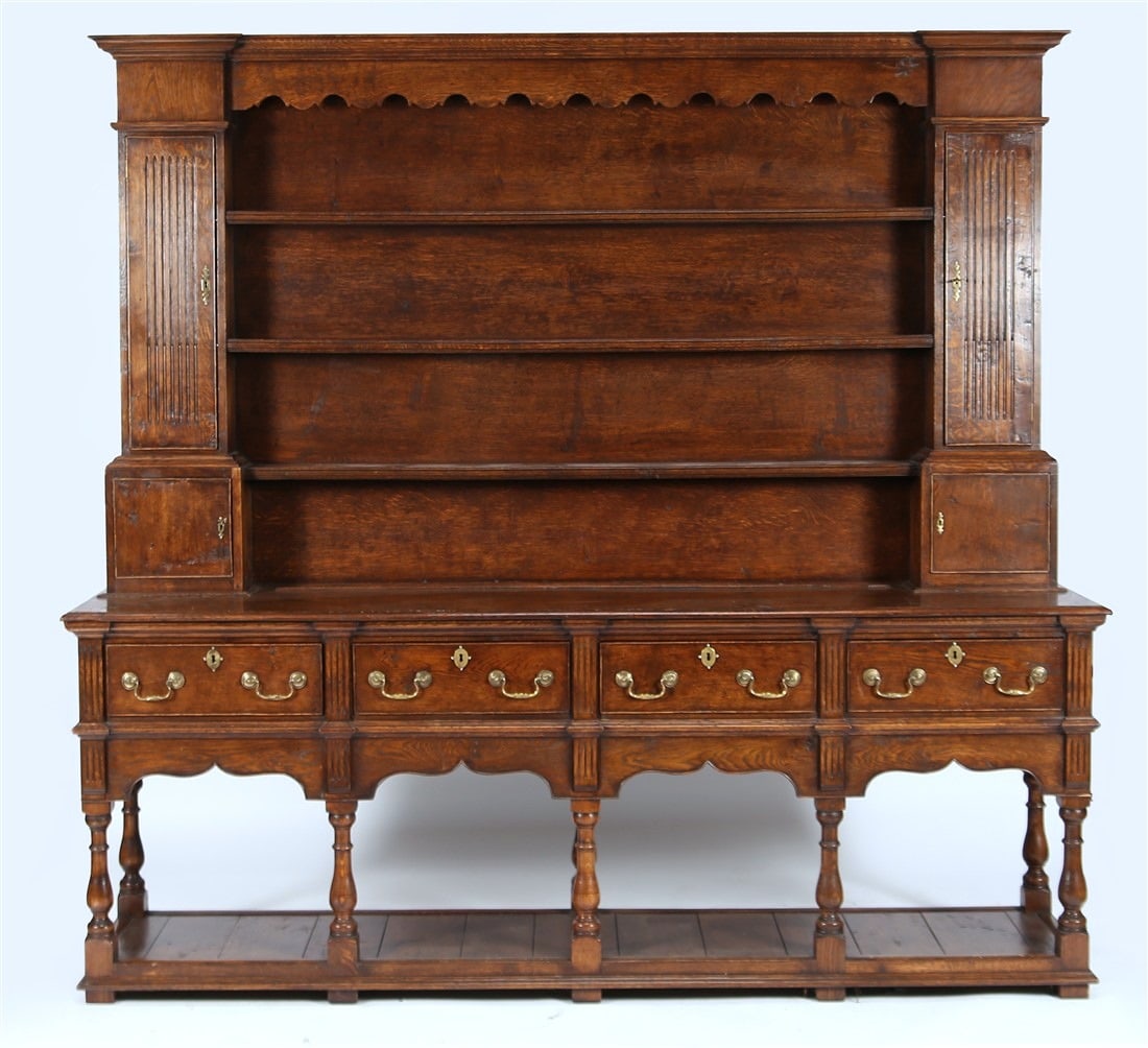 Louis XIII Style Two-Piece Server with Hutch (1 of 4)