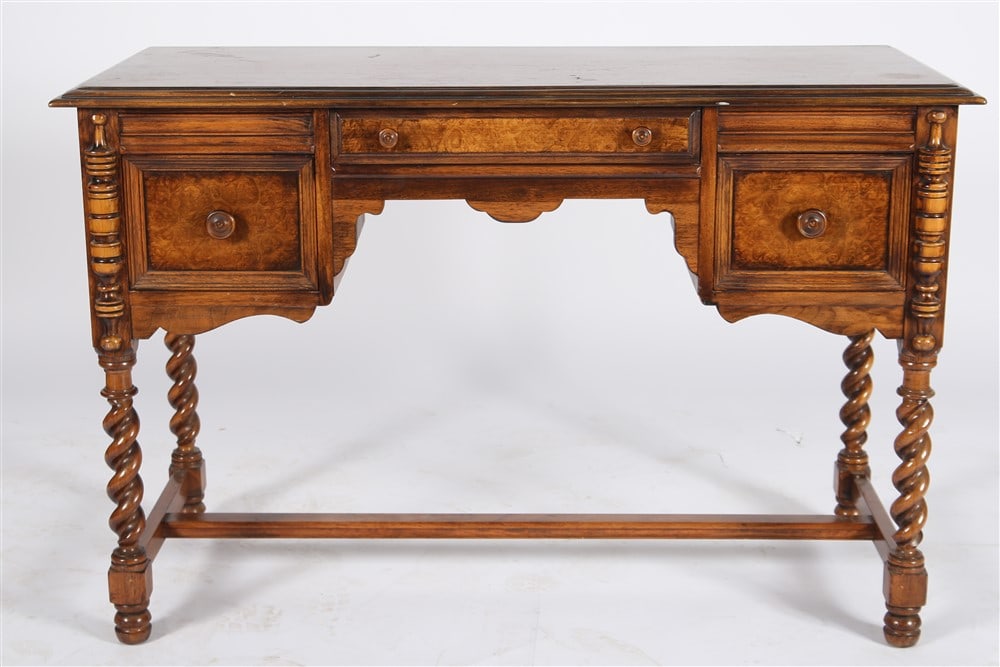 Carved Wood Barley Twist Desk (1 of 8)