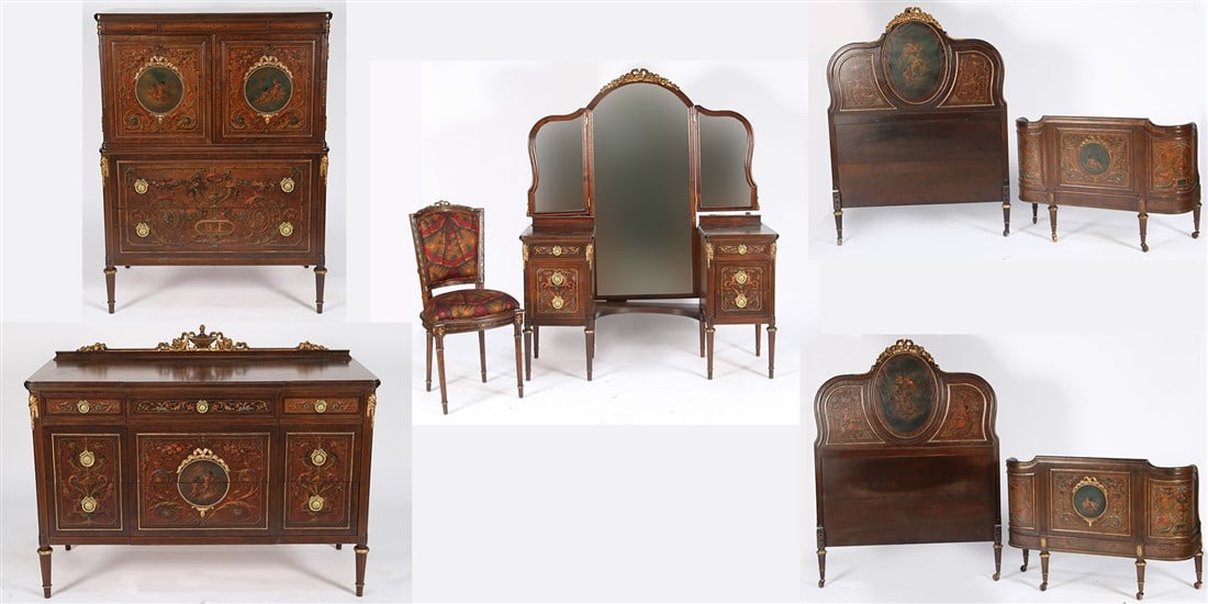 John Widdicomb, Painted French Bedroom Set (1 of 8)
