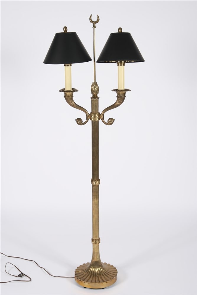 Ornate Brass Floor Lamp (1 of 5)