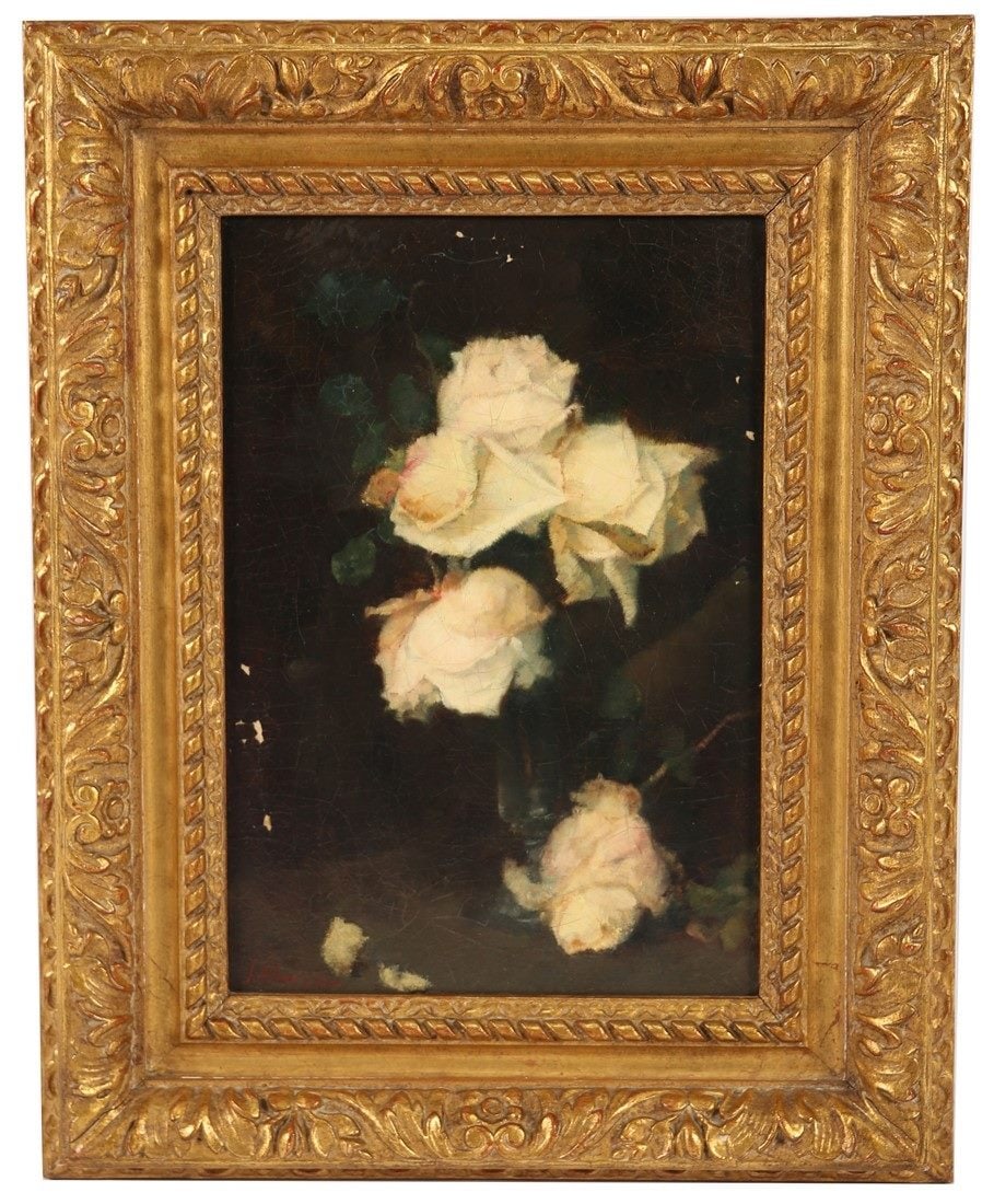 Julian Alden Weir (American), "Roses in a Vase" (1 of 5)