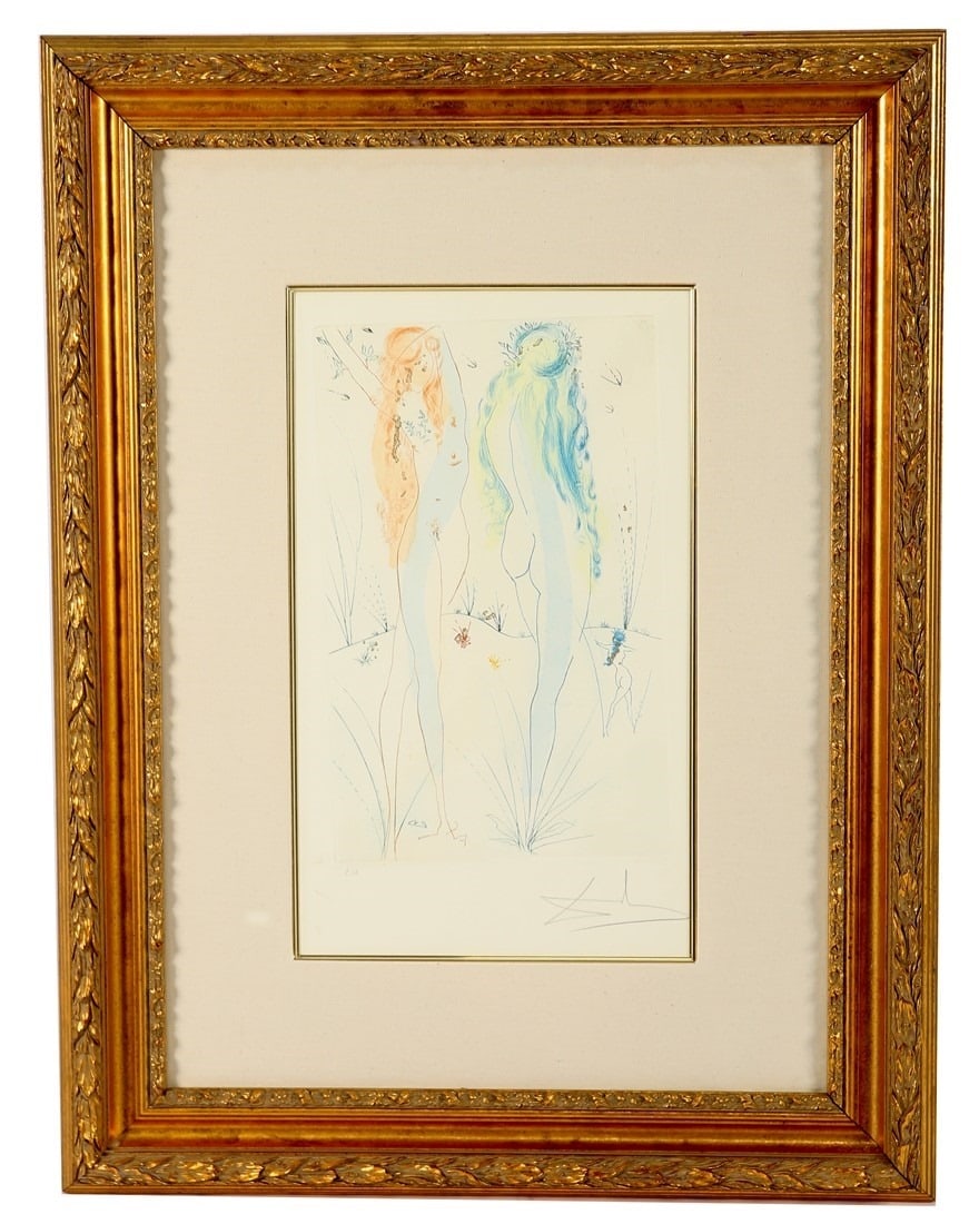 Salvador Dali, "Two Nudes" Etching (1 of 5)