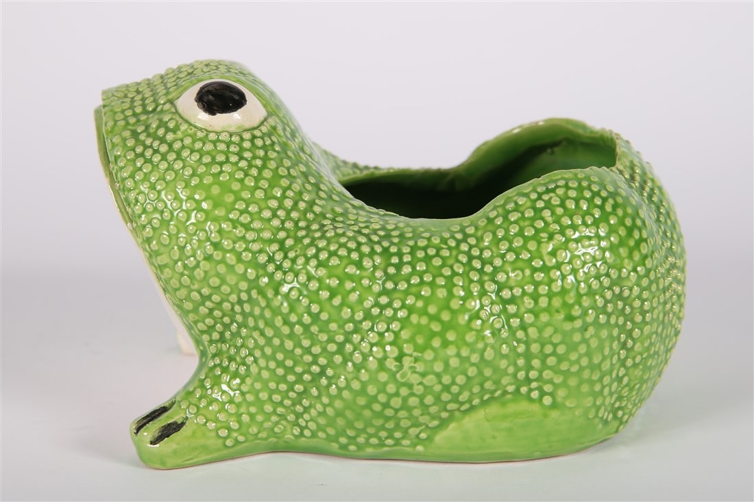 Jean Roger, Medium Ceramic Frog Planter (1 of 5)
