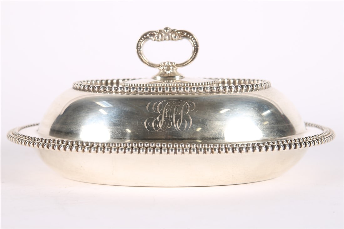 Reed and Barton, Lidded Serving Tray (1 of 3)