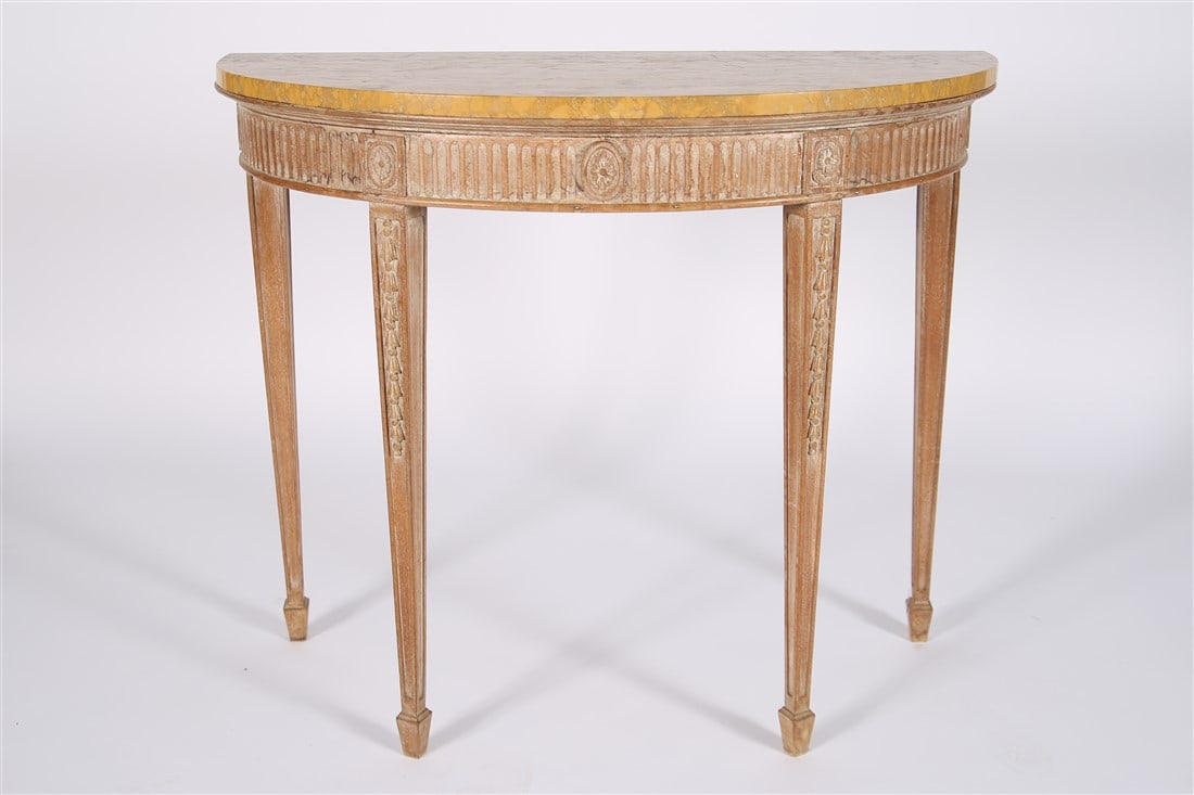 French Style Demilune Stone Top Table (1 of 6)